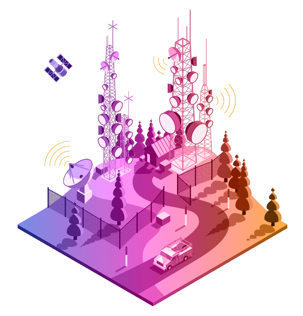 telecommunications banner illustration
