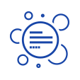 Aggregate & summarise data icon blue