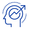 Professional development icon blue