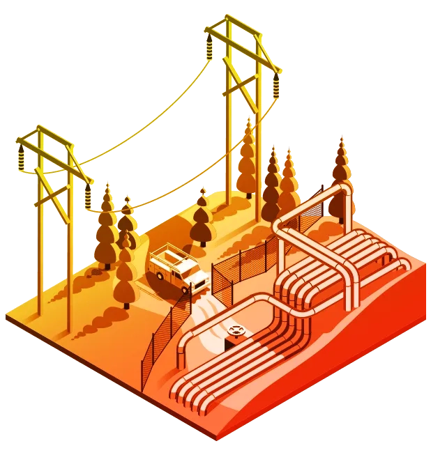 electricity banner illustration