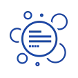 Aggregate & summarise data icon blue