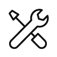 icon of a spanner and screwdriver